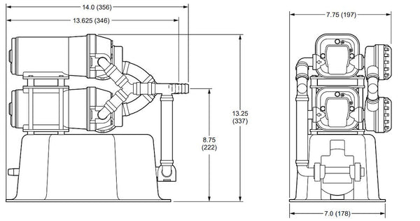 Jabsco Fresh Water Pump Dual Max Series (MPN: 31670-0094)