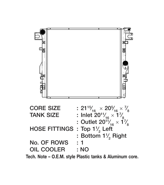 CSF Radiator With Transmission Cooler (MPN: 3592)