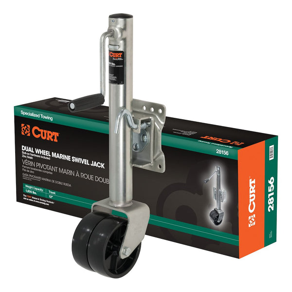 CURT Manual Sidewind Marine Trailer Tongue Jack (MPN: 28156)