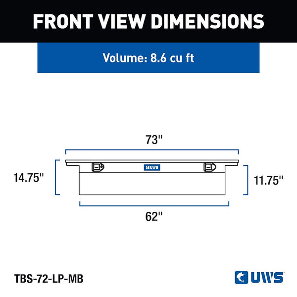 UWS Crossover Low Profile Tool Box (MPN: TBS-72-LP-MB)