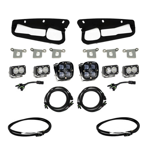 Baja Designs Squadron SAE/Dual S2 Steel Bumper Fog Pocket Light Kit (MPN: 447761UP)