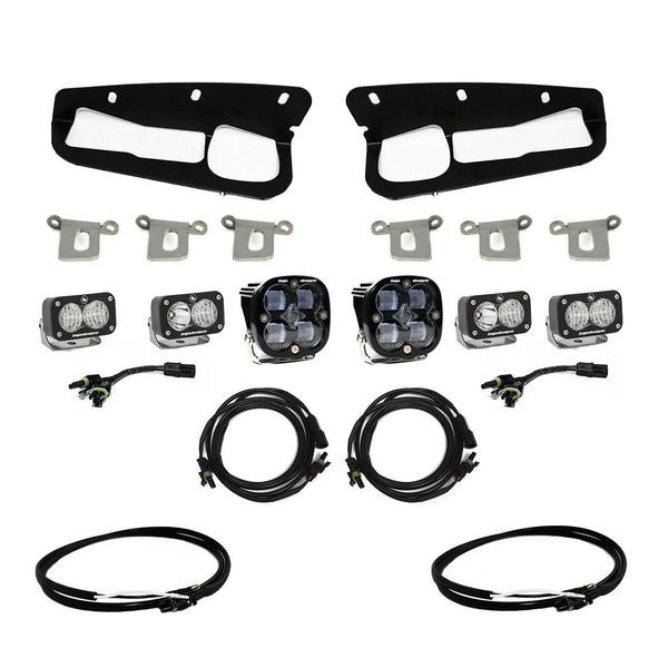 Baja Designs Squadron SAE/Dual S2 Steel Bumper Fog Pocket Light Kit (MPN: 447761UP)