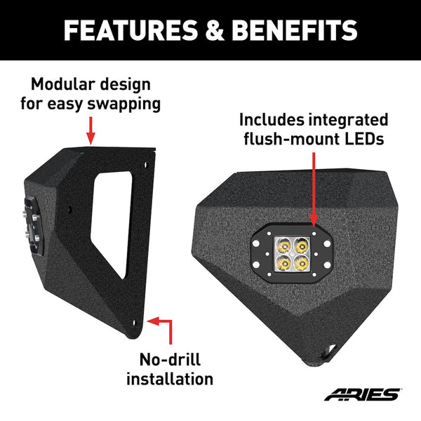 Aries TrailChaser Bumper End (MPN: 2081205)