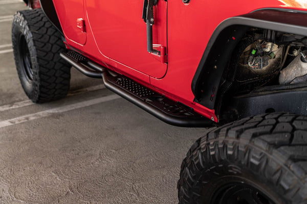 DV8 Offroad Round Tube Side Steps (MPN: SRJK-08)