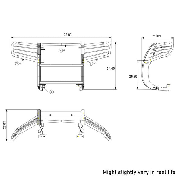 Black Horse Offroad Grille Guard (MPN: 17H151402MA)