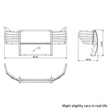 Black Horse Grille Guard Kit (MPN: 17FB26MA-PLFB)