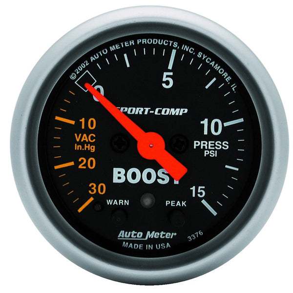 AutoMeter Sport-Comp Boost/Vacuum Gauge (MPN: 3376)