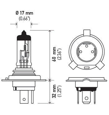 HELLA Driving Fog Light Bulb (MPN: H4 24V)