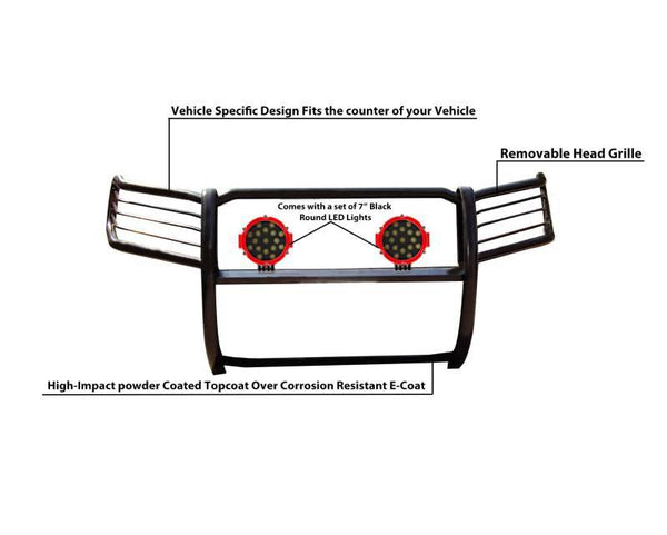 Black Horse Offroad Grille Guard (MPN: 17DG111MA-PLR)