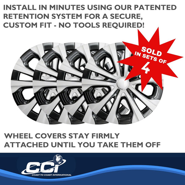 15 Inch Wheel Cover Set with 5 Split Spoke Design (MPN: IWC52615SC)