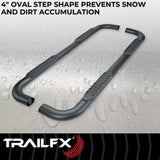 TrailFX 4 Inch Oval Tube Side Steps (MPN: A1019T)