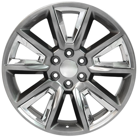 OE Wheels CV73B 22 Inch Aluminum Wheel (MPN: CV73B-22090-6550-24HB-IC)