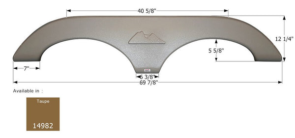 Icon Fender Skirt for Tandem Axle RVs (MPN: 14982)