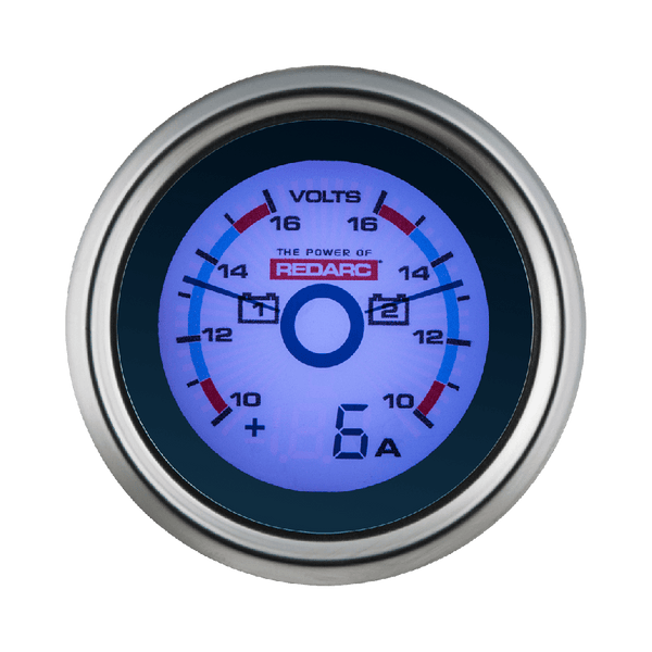 Redarc Dual Voltage Gauge (MPN: G52-VVA)