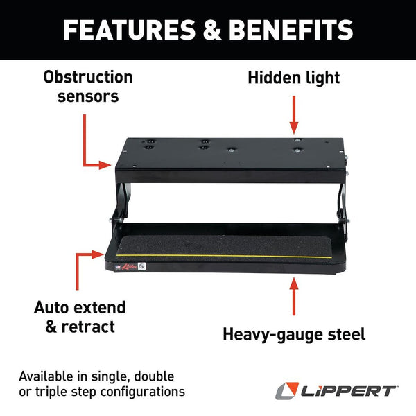 Lippert Components Electric Folding Step (MPN: 371136)