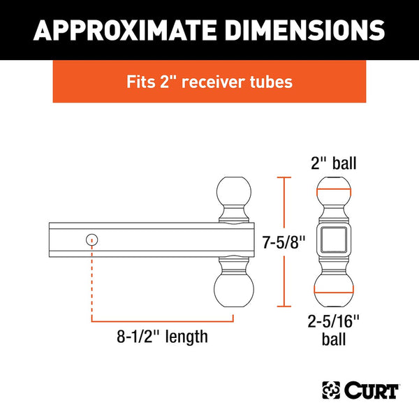 CURT Trailer Hitch Ball Mount (MPN: 45665)