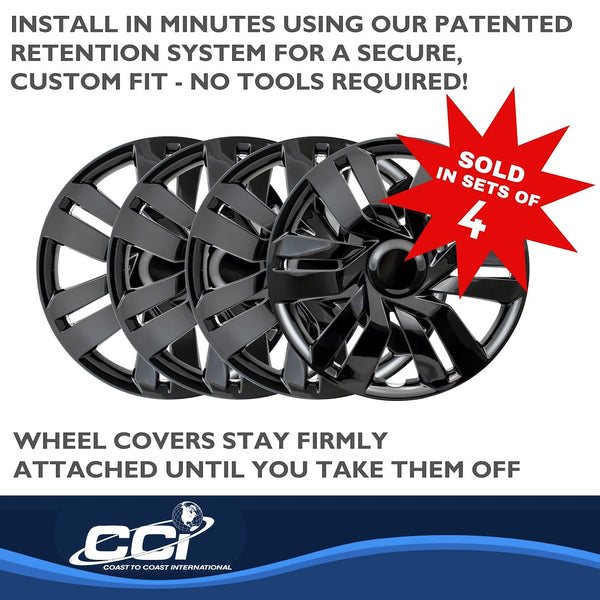 Coast To Coast 15 Inch Wheel Cover Set (MPN: IWC53415BLK)