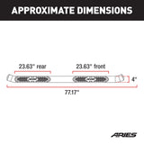 Aries 4 Inch Oval Nerf Bar With Step Pads (MPN: S223016-2)