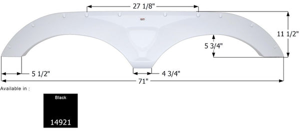 Icon Fender Skirt for Tandem Axle RVs (MPN: 14921)
