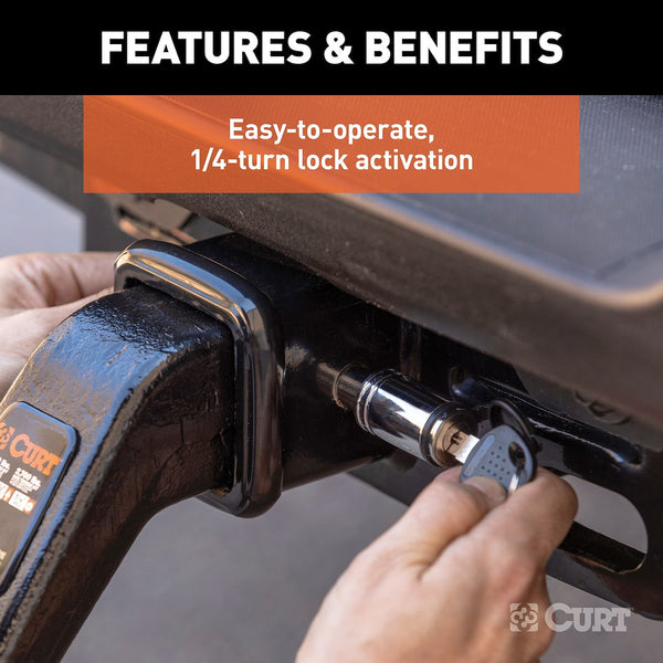 Curt Trailer Hitch Lock with Dust Cap (MPN: 23025)