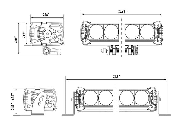 Triple-R Light LR-1250 Elite LED Light Bar (MPN: LR12-EL-LBA-B)
