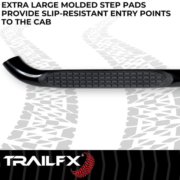 TrailFX Nerf Bar Round Tube Side Steps (MPN: A0046B)