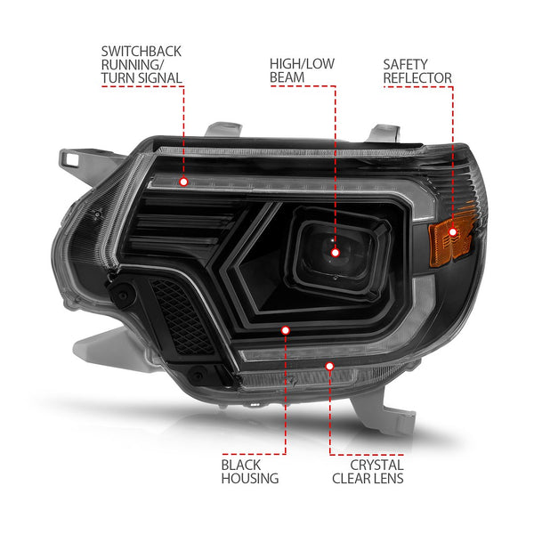 AnzoUSA Headlight Assembly With Projector Beam (MPN: 111556)