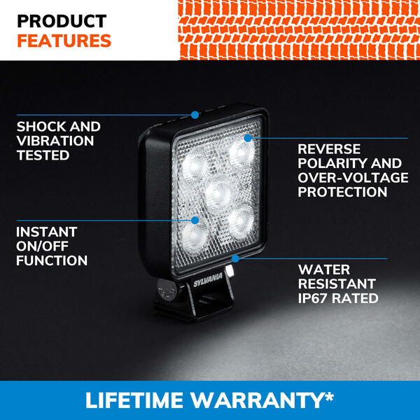 Sylvania Slim LED Off-Road Pod Light (MPN: SLMCUB3INFL2.BX2)