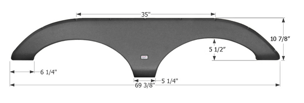 Icon Fender Skirt for Tandem Axle RVs (MPN: 12028)