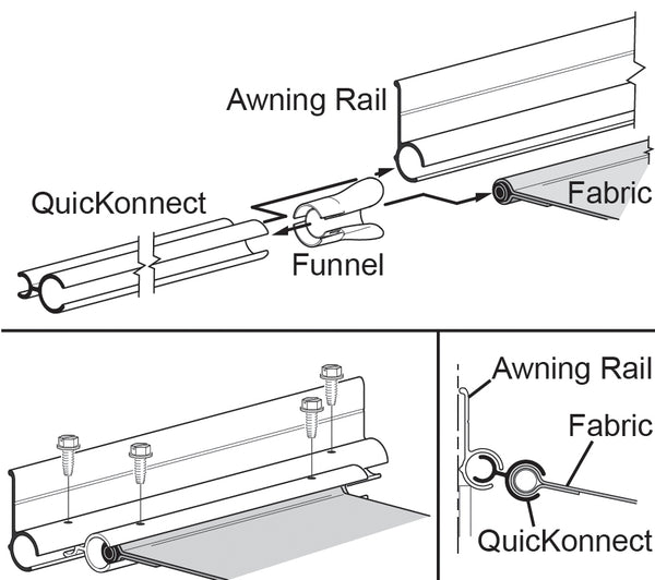 Carefree RV Awning Rail Adapter (MPN: R001792-240)
