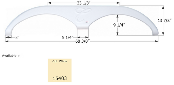 Icon Fender Skirt for Tandem Axle RVs (MPN: 15403)