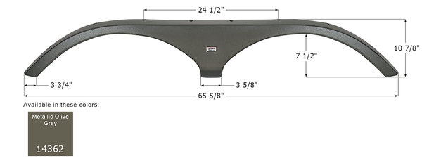 Icon Fender Skirt For Tandem Axle RVs (MPN: 14362)