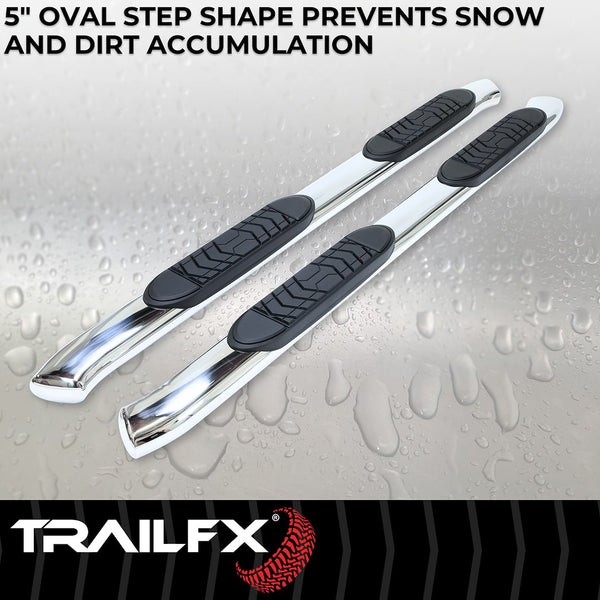 TrailFX 5 Inch Oval Bent Side Bars (MPN: A7085S)