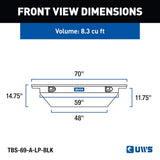UWS Crossover Low Profile Tool Box (MPN: TBS-69-A-LP-BLK)
