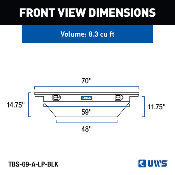 UWS Crossover Low Profile Tool Box (MPN: TBS-69-A-LP-BLK)