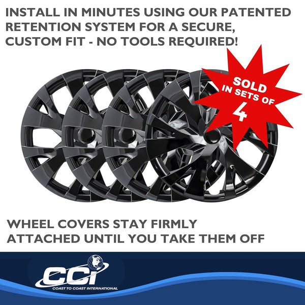 Coast To Coast 15 Inch Wheel Cover Set (MPN: IWC53315BLK)