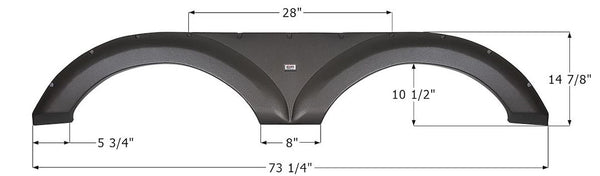Icon Fender Skirt for Tandem Axle (MPN: 14163)