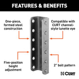 CURT Lunette Channel for Heavy-Duty Towing (MPN: 48650)