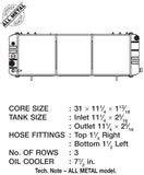 CSF Aluminum Radiator With Transmission Cooler (MPN: 2572)