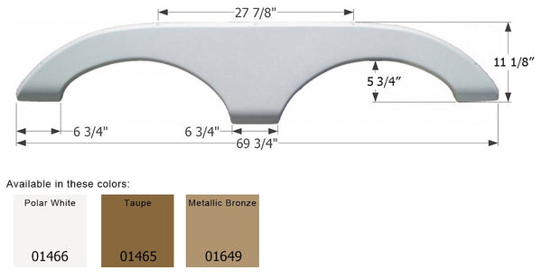 Icon Fender Skirt for Tandem Axle RVs (MPN: 01649)