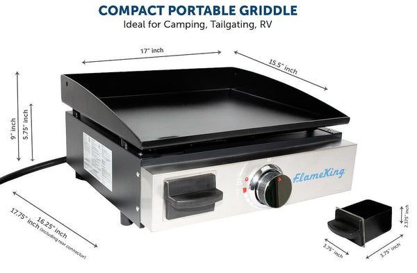 Flame King Cast Iron Griddle (MPN: YSNFM-HT-200)