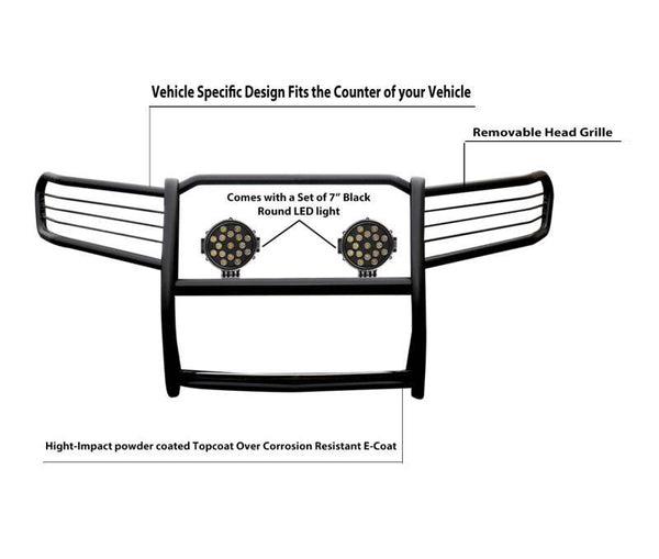 Black Horse Grille Guard Kit (MPN: 17A080200MA-PLB)