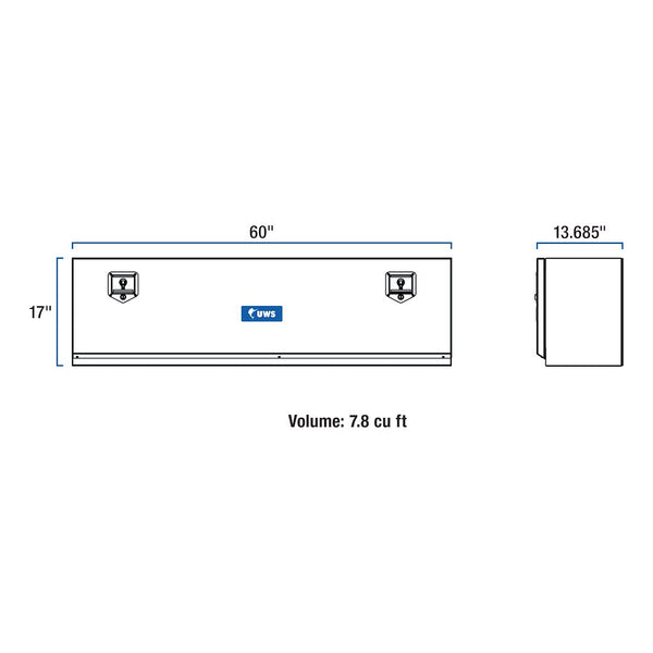 UWS Tool Box Topside Aluminum Storage (MPN: TBTS-60)