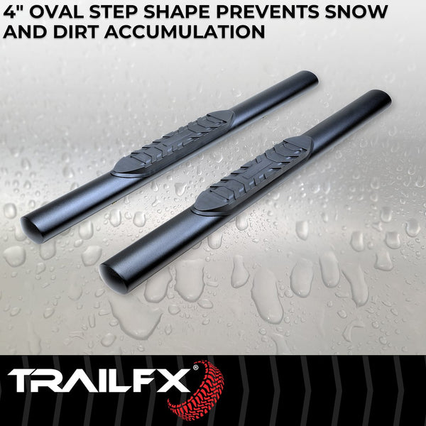 TrailFX Nerf Bar 4 Inch Oval Tube Side Steps (MPN: A1546T)