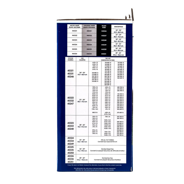 Camco RV Tire Cover for 27-29 Inch Tires (MPN: 45247)