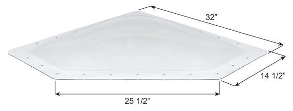 Icon Skylight 4 Inch High Bubble Dome (MPN: 15220)