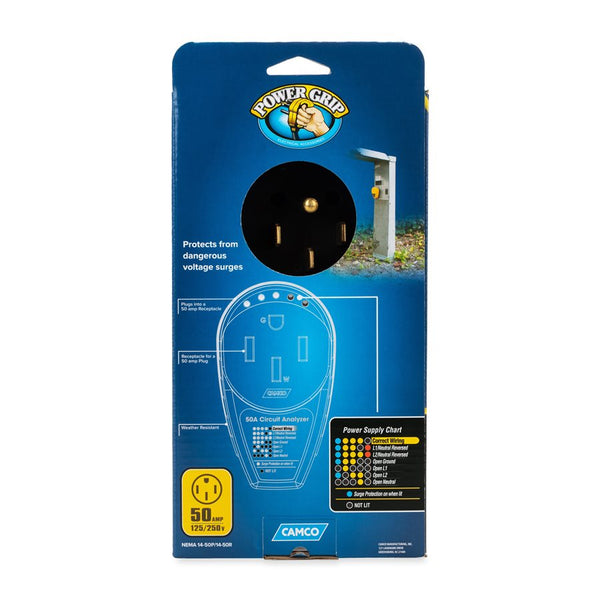 Camco 50-Amp Circuit Analyzer with Integrated Surge Protection (MPN: 55309)