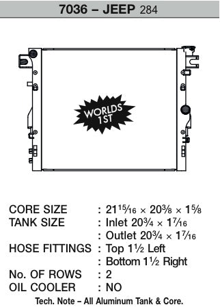 CSF Aluminum Radiator (MPN: 7036)