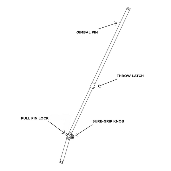 Taco Telescopic Rod Holder Accessory (MPN: T10-3000-9)