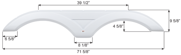 Icon Fender Skirt for Tandem Axle RVs (MPN: 16338)